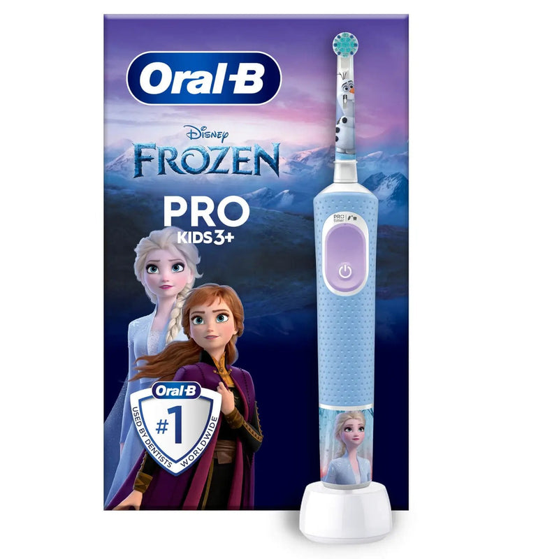 Oral-b Vitality Pro 103 Kids Frozen, Brush Teeth Eléctrico Celeste/White