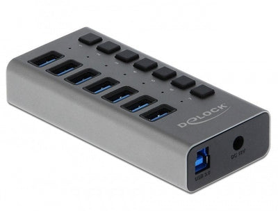 Delock Hub Superspeed USB 3.0 With 7 Ports + Switch — image 1