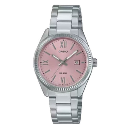 Casio Ladies' Watch Casio Lady Date - Pink Silver (Ø 30 Mm)