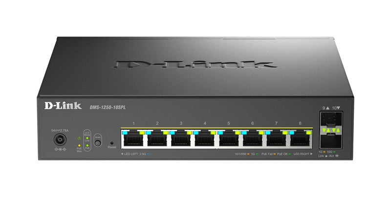 Switch D-link DMS-1250-10SPL/ And 8XMG PoE 2XSFP + L2