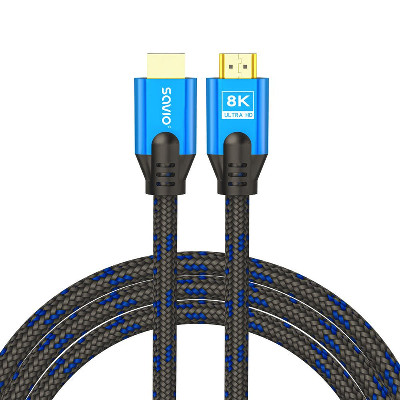 HDMI Cable (m) V2.1, 3M, 8K, Cobre, Niebiesko-negro, Gold Connectors Ethernet/3D, CL-143