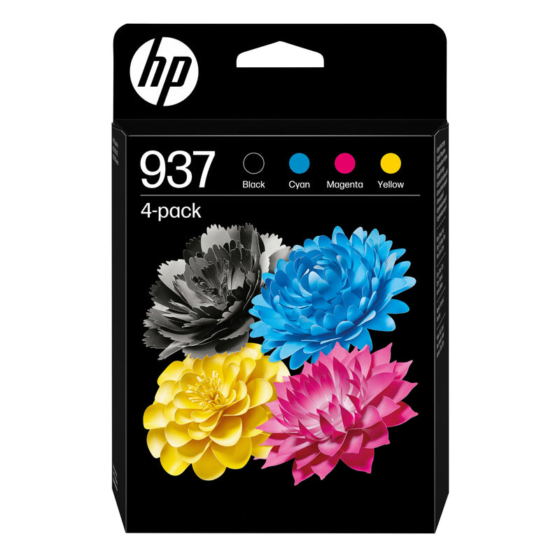 HP Pack 4 Tintas Cmyk 937