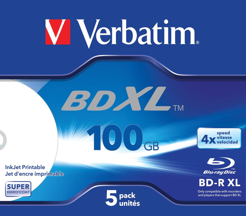 Verbatim Bluray 100GB 5PCS Bd-r Jc Printable