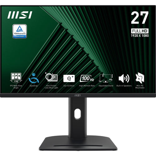 MSI Monitor Pro MP275PG 27 1920 X 1080 Pixels Full HD LCD Black — image 1