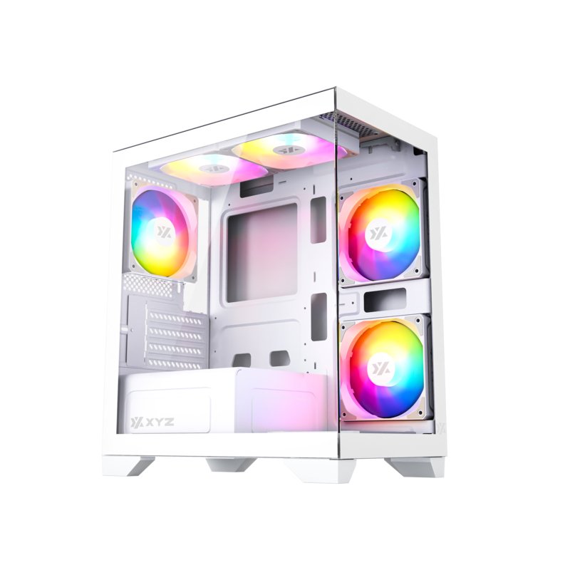 Xyz Tower MATX Titanium View Lite White