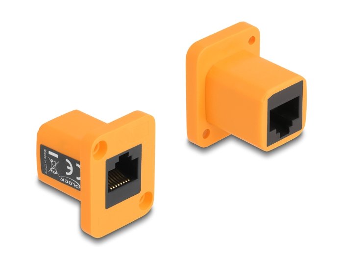 Delock 87998MÓDULO Type-d RJ45 Female a Female Orange