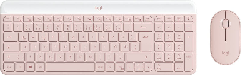 Logitech MK470 Slim Combo Set Of Desktop Pink Disposición de, Mecanismo Tijera 920-011314