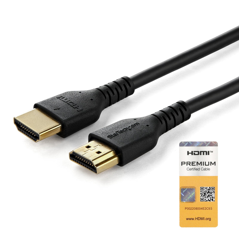 StarTech.com HDMI Cable High Speed With Ethernet Premium - 4K 60HZ - 1M, HDMI Type a Standard HDMI Type a (est