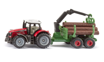 Siku Blister Massey Ferguson With Forstanhänger 10113400000 — image 1
