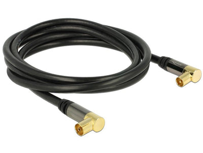 Delock Cable Antenna Coaxial IEC Male 90° IEC Female 90°, RG-6/U 2M — image 1