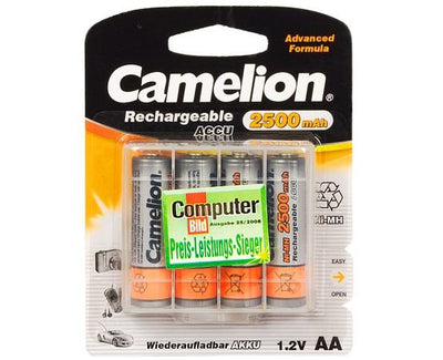 Camelion Batteries Aa/HR6, 2500MAH, Recargables Ni-mh, 4 Pieces — image 1