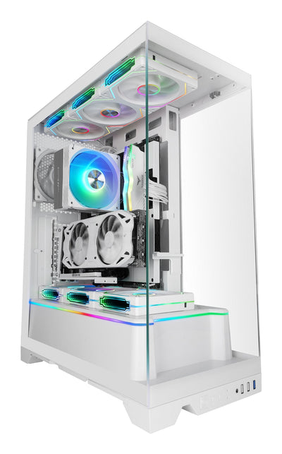 Mars Gaming PC Case Gaming Semitorre Mc-prisma White — image 1