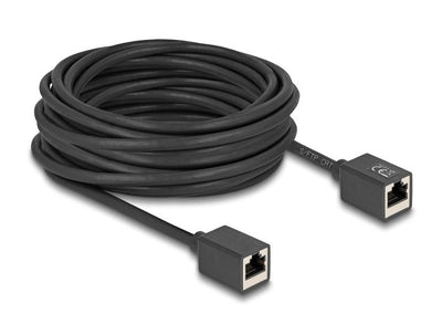 Delock Network Cable Alargador RJ45 Empalme Connector Female a RJ45 Connector Female CAT.6A S FTP 10M Black — image 1