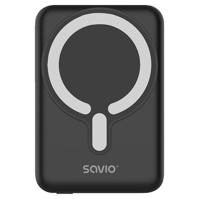 Savio Powerbank BA-12 10000MAH, Black Magnetic — image 1