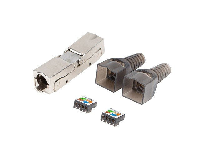 Lanberg Plug 2x RJ45 CAT.6A FTP 8P8C Tool-less Adapter