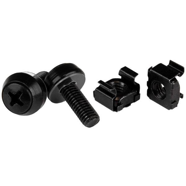 StarTech.com Paquete 100 Screws And Tuercas Enjauladas Cage Nuts M6X12MM Armarios Rack Black Screws And Tuerca