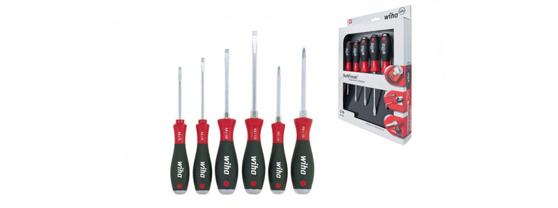 Wiha Wh-21250 Kit Screwdrivers Softfinish, 6 Pieces