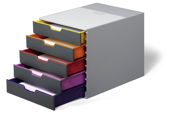 Durable Drawer Varicolor 5 Compartimentos Labels Multicolour