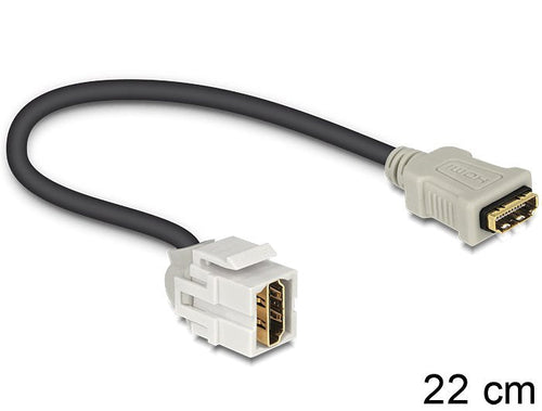 Delock Keystone Módulo HDMI Connector Female 250° HDMI Connector Female With Cable White — image 1
