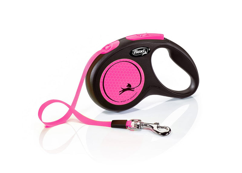 Flexi Strap Automática New Neon S 5M, Colour Pink