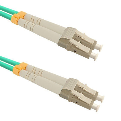Qoltec 54343 Cable Fibre Optic 1M Lc OM4 Green — image 1