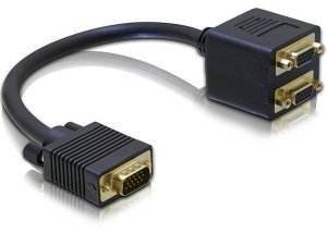 Delock Adaptor VGA Plug To 2x VGA Jack