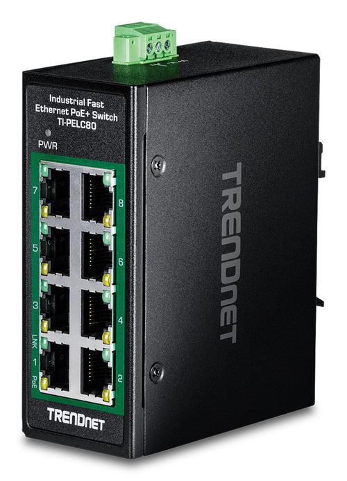 Trendnet TI-PELC80 Switch No Administrado Fast Ethernet (10/100) Energía Sobre Ethernet (PoE) Black — image 1