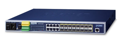 Planet MGSW-24160F Switch Gestionado L2 + Gigabit Ethernet (10/100/1000) Black 1U Energía Sobre Ethernet (PoE) — image 1