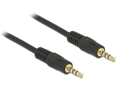 Delock Cable Stereo Jack 3.5MM 4 Pin Male 1M — image 1