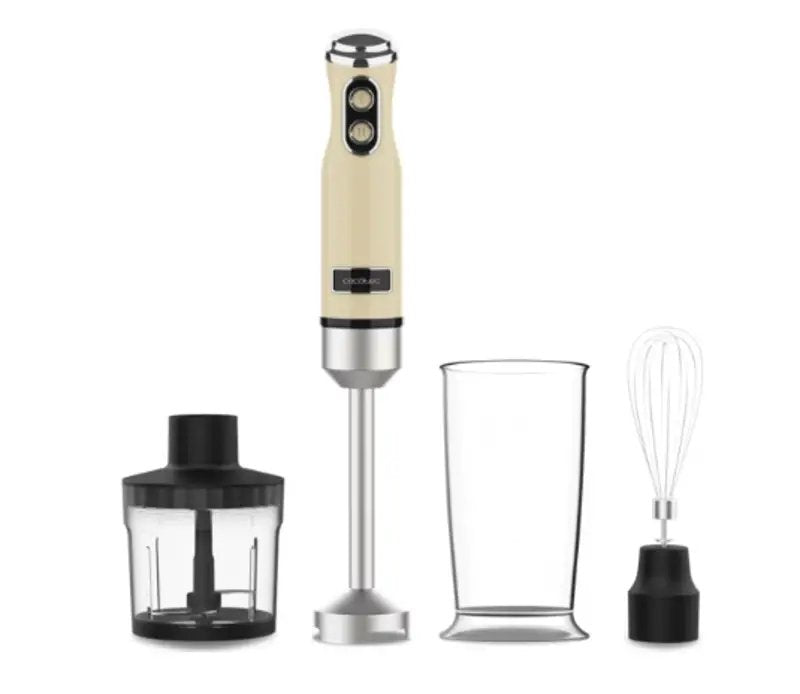 Cecotec Blender Mano Power Retroyellow 1200MAX Cream&crush Yellow 1.200 Watts With Picador And Batidor 8435484