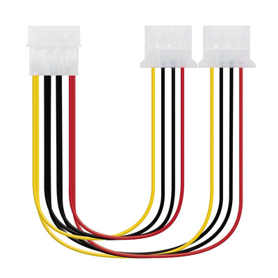 Nanocable Cable Power Molex 4PIN Male a 2X Molex 4PIN Female 0.20M — image 1