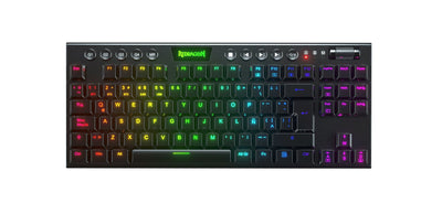 Redragon Horus Keyboard Mecánico Tkl Gaming Wireless RGB Switch Red Spanish Black — image 1