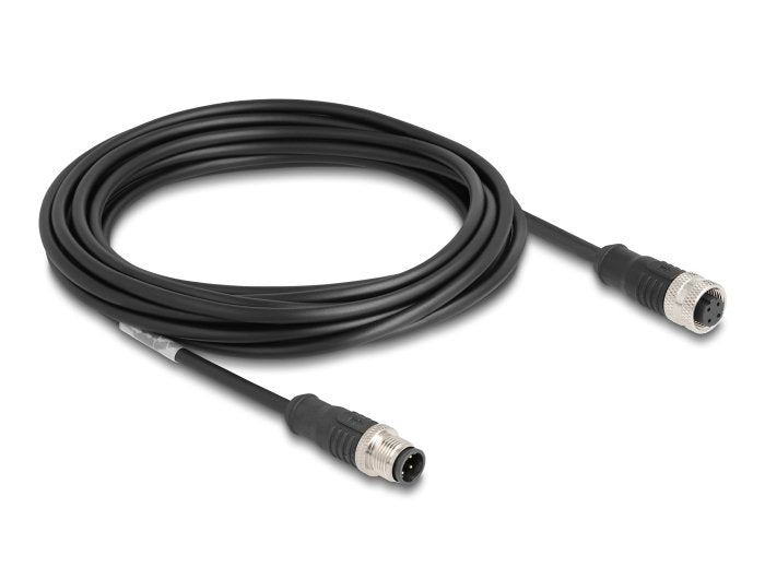 Delock 80846 Cable M12 Codificado D 4 Pin Male a Female Pvc 5M