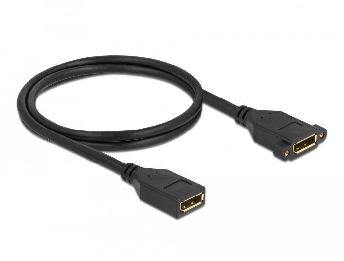 Delock 87100 Cable DisplayPort 1.2 Female a Female Installation Panel 4K 60 HZ 1M