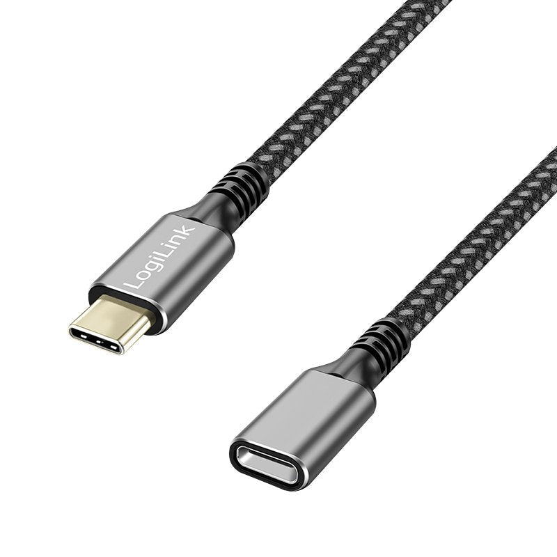Logilink USB 3.2 GEN1 Type-c Cable C/M USB-C/F, Pd, Alu, 2M