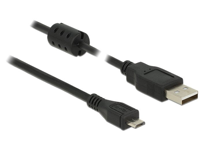Delock USB Cable 2.0 Tipo-a Male USB 2.0 Micro-b Male 2,0M Black
