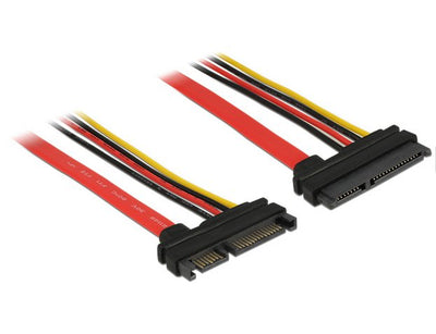 Delock 83802 Cable SATA III 22PIN - 22PIN M/H0.10M — image 1