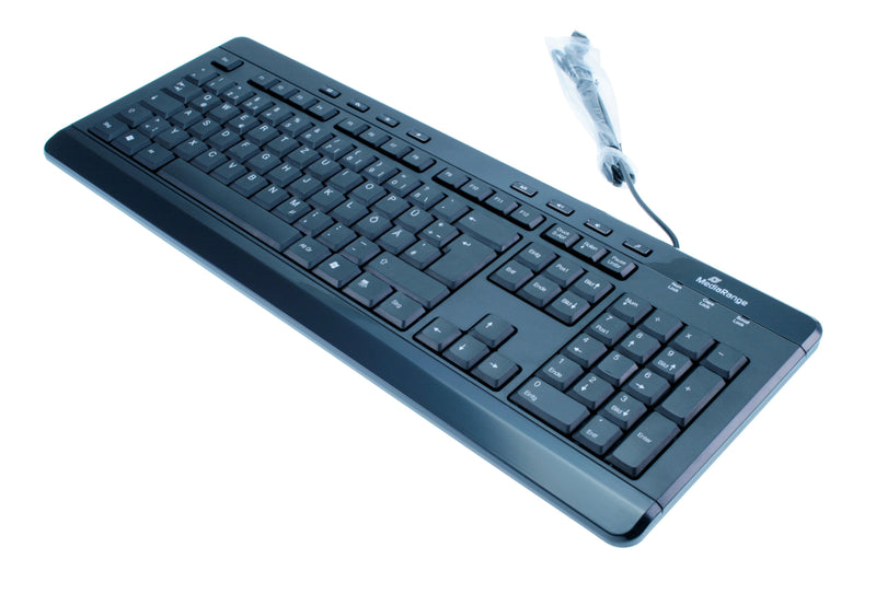 Mediarange Keyboard German MROS102 Universal USB Qwertz Black