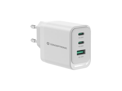 Conceptronic Wall Charger Quick Charge 3.0 Pd Pps 2 Ports USB-C 1 Port USB-A Althea 65W — image 1