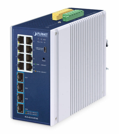 Planet Industrial L2/L4 8-PORT Managed Switch IGS-4215-8T4X — image 1