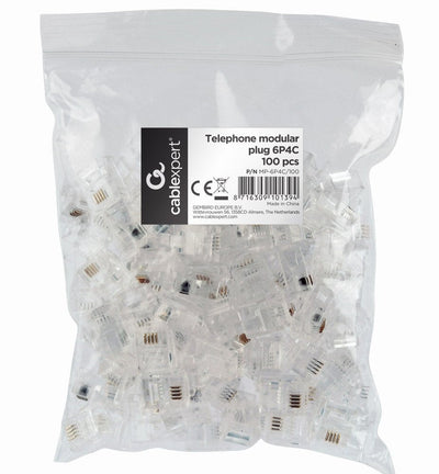 Gembird Connector Tlf. Oro RJ11 6P4C (100 Units — image 1