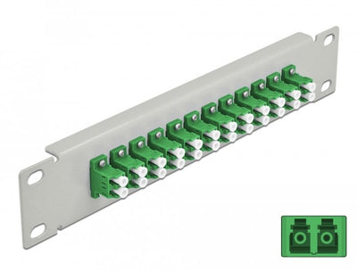 Delock 10 Lwl Patchpanel 12 Port Lc Duplex Green 1 He Grey — image 1