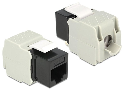 Delock Keystone Module RJ45 Female Lsa CAT.6 UTP Black — image 1