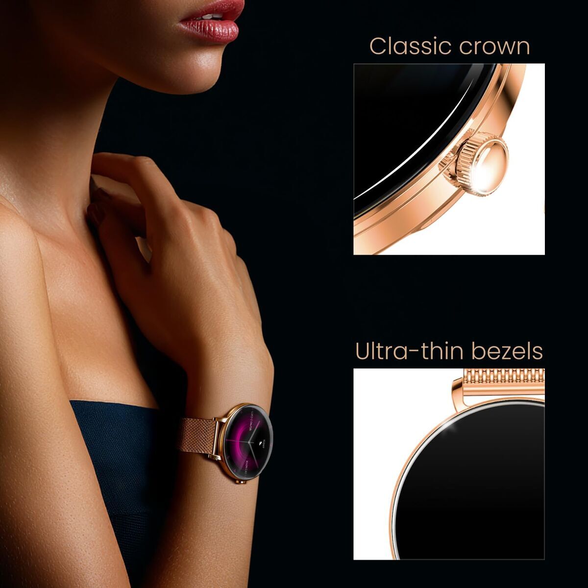 Forever Smartwatch Forever Gsm193533 Rose Gold 1,43"