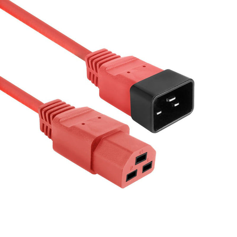 Powercord C20 - C21 IEC60320 Red 3M