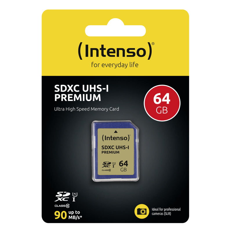 Intenso 64GB Sdxc Memory Flash Clase 10 Uhs-i