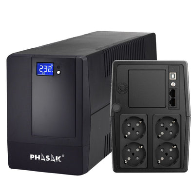 Phasak UPS Line Interactive 1000VA LCD 1000VA 4 Salidas Formato Tower — image 1