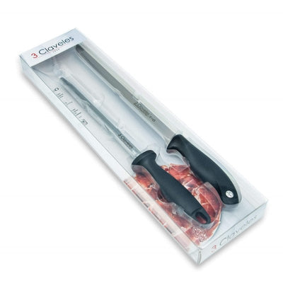 Set Chuchillo Jamonero Evo And Chaira B 3 Claveles — image 1