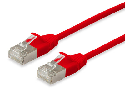 Equip Network Cable CAT.6A F/FTP 2x RJ45 5.00M Red Slim Lszh — image 1