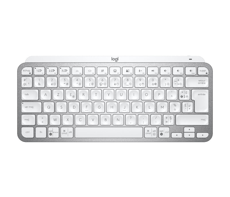 Logitech Mx Keys Mini Keyboard Retroiluminación Wireless Bluetooth Azerty French Grey Pálido